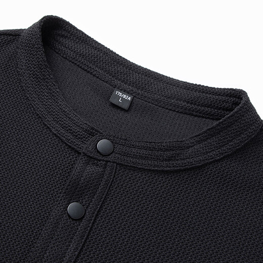 JOW simple and breathable spring thin Henry collar sweatshirt for men 2026 new youth versatile solid color long-sleeved top