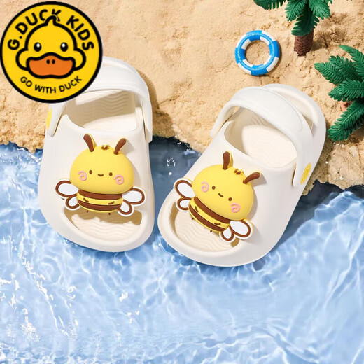 G.duck little yellow duck children's slippers baby boys and girls baby indoor non-slip slippers for girls and boys 2026 new yellow bee 26 140 yards inner length 14cm suitable for feet 13-