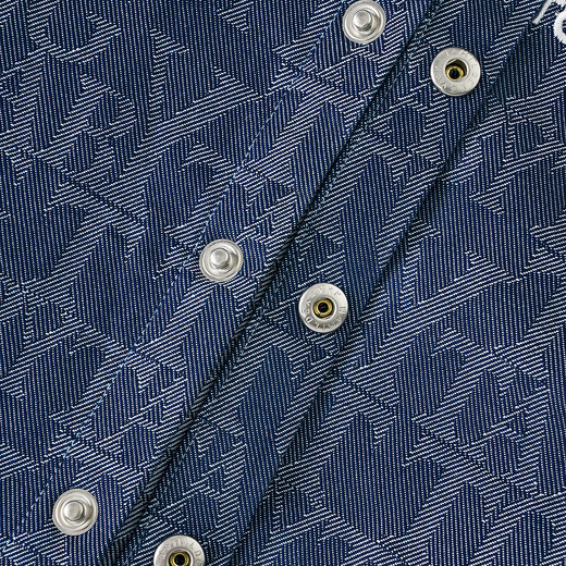 Tongtai (TONGTAI) baby boy shirt spring and autumn children's clothing boys going out lapel denim top jacket fashion children's clothing denim blue 90