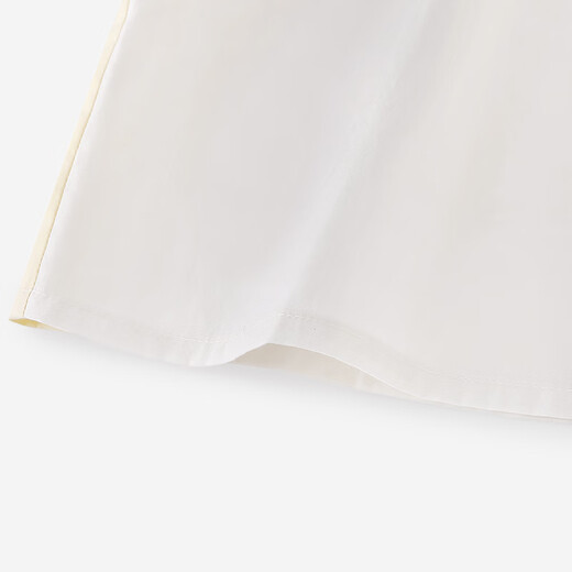 YEEHOO Haute Couture Series Children's Clothes Boys' Summer Cotton Short-Sleeved Shirts Girls' Versatile Casual Shirts Off-White 80 cm