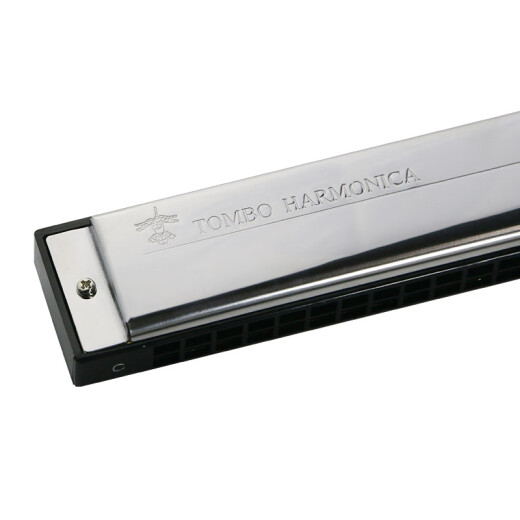 
TOMBO (TOMBO) Japanese imported gong 6624 medium and high-end performance 24-hole polyphonic harmonica introduction for beginners and adults and children 24-hole silver B-tune