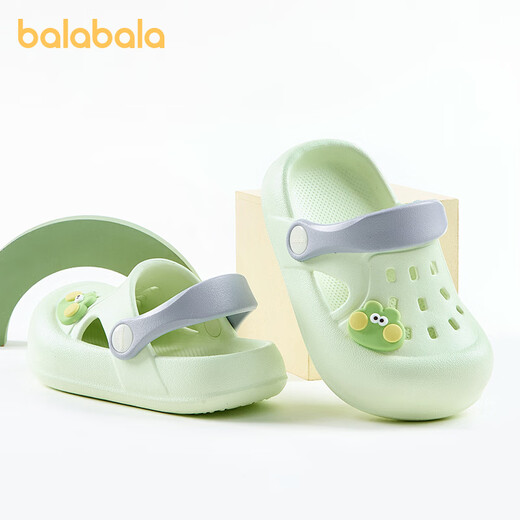 Balabala children's sandals new summer baby boy anti-kick girl breathable sandals baby shoes boys soft bottom beach shoes honeydew melon grass green 24 inner length 16cm suitable for feet 15-15.5cm long
