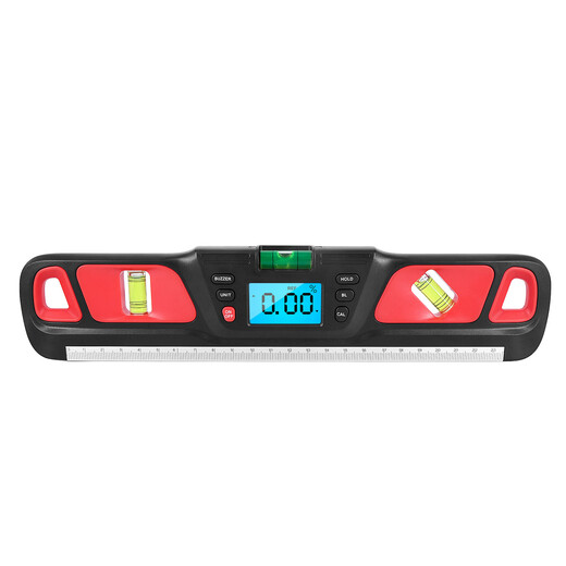 HW-200 Digital Level Angle Ruler Level Ruler Multifunctional Digital Level Angle Ruler Electronic Slope Meter Red
