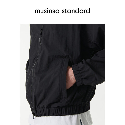 MUSINSA STANDARD Korea's 26th spring new men's fashion casual loose turtleneck jacket black (BK) M