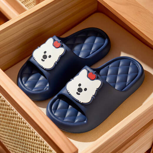 Bermuda Qingchen Children's Sandals Women's 2026 Summer New Indoor Home Bathroom Bath Non-Slip Cute Cartoon EVA Slippers Royal Blue 34-35 Standard Code