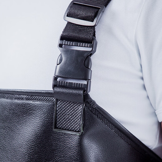 Yuduoduo thickened waders, winter half-length waterproof trousers, wading trousers, fishing trousers, fishing equipment, black cowhide pattern 42