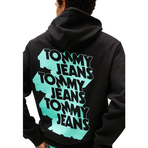 Tommy Hilfiger Tommy Hilfiger Men's Sweater Warm and Comfortable Cotton Recycled Daily Casual Jacket Trend 26 New Black One Size | M