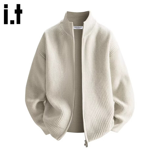 CHOCOOLATE it men's cardigan sweater jacket men's autumn and winter lazy sweater outer wear men's zipper woolen autumn wear worsted gray XL recommended 140-160Jin Jin equals 0.5 kg