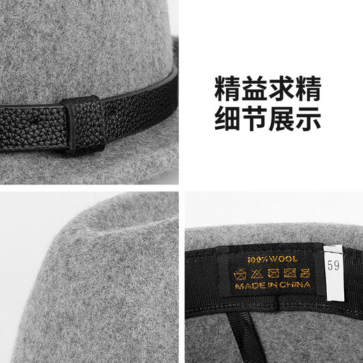 Top hat for men, middle-aged and elderly, high-end top hat for men, autumn and winter, middle-aged and elderly dad's hat, warm wool jazz hat, old brown two-piece set (hat + scarf), one size fits all (56-58cm)