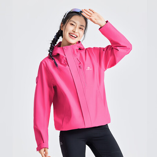 Pathfinder Blue Bird Jacket Single-Push Hard Shell Women's Outdoor Windproof and Waterproof Mountaineering Suit Couple Style Breathable Jacket Blue-Single-Push No Liner L