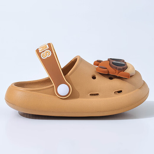 Candy Summer Cartoon Boys Children's Croc Shoes Cute Non-Slip Indoor and Outdoor Soft Soled Slippers Boys' Sandals Coffee Size 24/25 (Shoe Inner Length 16CM)