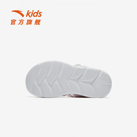 ANTA Children's Sandals Girls' Shoes 26 Summer Star Flash Technology Flash Outdoor Baotou Beach Shoes Pink White/Light Soft Pink-2 30