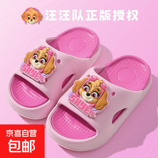 Children's slippers for girls, summer indoor home, cute small and medium-sized children, baby wear slippers for women, Paw Patrol 4586 pink every day 18, inner length 18.0cm, size 180 suitable for feet 17cm long