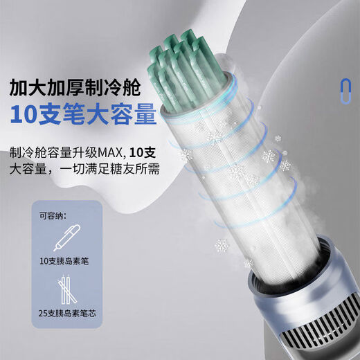 Shantou Lincun mounted islet refrigeration box portable rechargeable car-specific small refrigerator can be used for aircraft refrigeration cup crimson hot and cold dual-control ai automatic constant refrigeration cabin + cold storage set ++ cup set