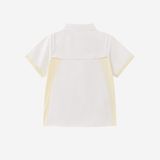 YEEHOO Haute Couture Series Children's Clothes Boys' Summer Cotton Short-Sleeved Shirts Girls' Versatile Casual Shirts Off-White 80 cm