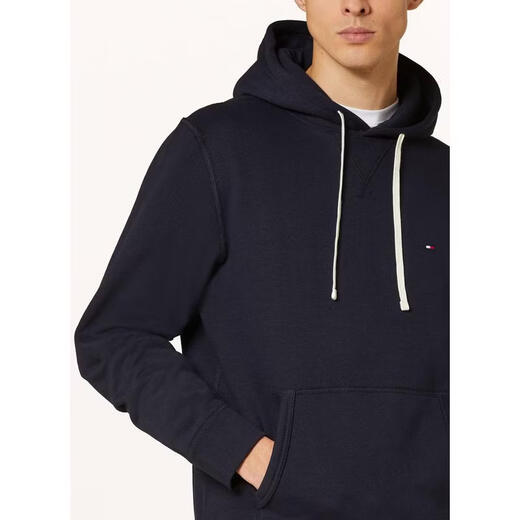 Tommy Hilfiger Tommy Hilfiger men's sweatshirt warm and comfortable cotton dark blue daily casual jacket simple 26 new style BLACK one size | M