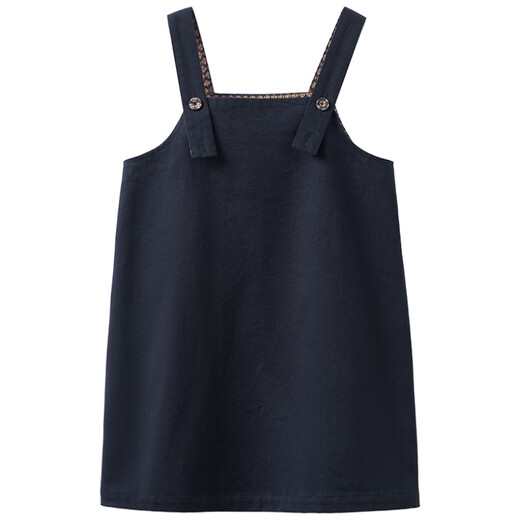 Haqi Children's Clothing Spring and Summer Children's Suspender Skirt Korean Style Tibetan Blue College Style Sleeveless Dress Girls Spring Clothing 2026 New Tibetan Blue 110