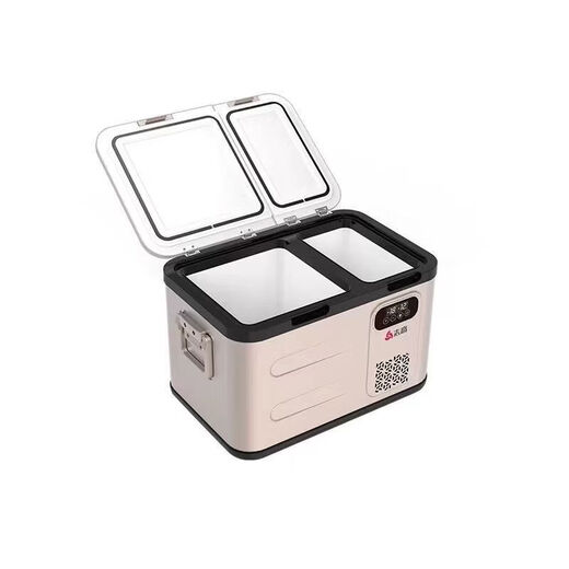 Car small refrigerator truck double door refrigeration freezing fast refrigeration voice control car home dual-use mobile A49 car + metal exterior + voice control + dual single control