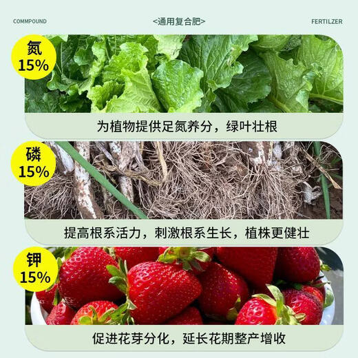 Compound fertilizer for vegetable farming, nitrogen, phosphorus and potassium waste, long-lasting flower growing fertilizer, household general-purpose compound fertilizer, new national standard compound fertilizer 20Jin, equal to 0.5kg, increased production and quality, long-lasting fertilizer effect