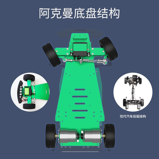 Yahboom Akerman Car Deep Vision Unbemannte autonome Fahrtisch Ros Robot Jetson Nano [Standard Edition] mit Jetson Nano B01