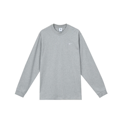 NIKE Solo Swoosh Brand Logo Embroidered Sports Breathable Thin Sweatshirt Men's Gray Gray M