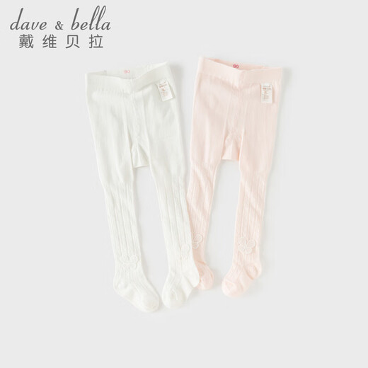 DAVE&BELLA Girls' Pantyhose 2026 Summer New Style Baby Girls' Children's Socks Children's Thin Breathable Socks Children's Stockings Pink Ready Stock 1-1.5 Years Old (Recommended Height 66-80cm)