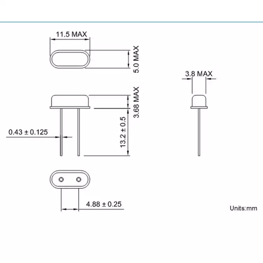 Direct plug-in passive crystal oscillator HC-49S4M6M8M10M12M16M20M24M25M27M 4MHZ
