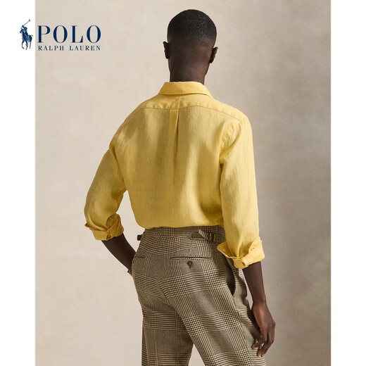 Polo Ralph Lauren Men's Spring 26 Classic Fit Linen Shirt RL100827 700-Maize Yellow M