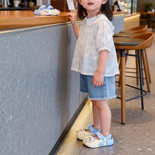 韵优利(yunyouli)义乌仓-玛丽珍儿童洞洞鞋女童可爱卡通外穿凉拖鞋小中大童软底男 粉色 34 35码(鞋内长21CM适合脚长20CM)