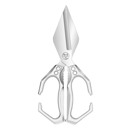 Jinghaohuo German kitchen scissors stainless steel King Kong scissors for chicken bones food special household scissors multi-functional big head scissors German imported steel King Kong big head scissors silver