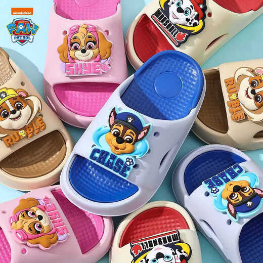 Children's slippers for girls, summer indoor home, cute small and medium-sized children, baby wear slippers for women, Paw Patrol 4586 pink every day 18, inner length 18.0cm, size 180 suitable for feet 17cm long