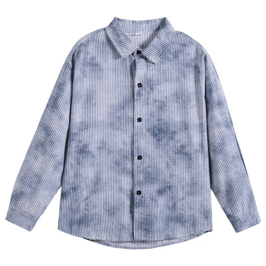 Children's clothing boys' spring shirts and jackets spring and autumn 2026 new styles for middle and large children spring boys' shirts trendy blue 160 cm