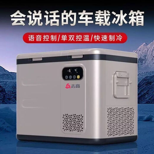 Car small refrigerator truck double door refrigeration freezing fast refrigeration voice control car home dual-use mobile A49 car + metal exterior + voice control + dual single control