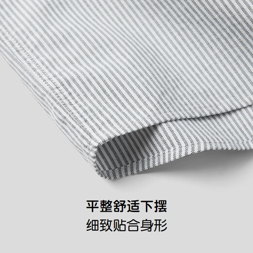 Heilan House (HLA) short-sleeved shirt boys summer 26 new POWER YOUNG series shirt HNEEW2F005A green gray stripes 05 130 /64