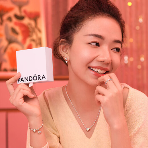 PANDORA Lucky Star Series One Piece Pearl Star Earrings Rose Gold Birthday Gift for Girlfriend