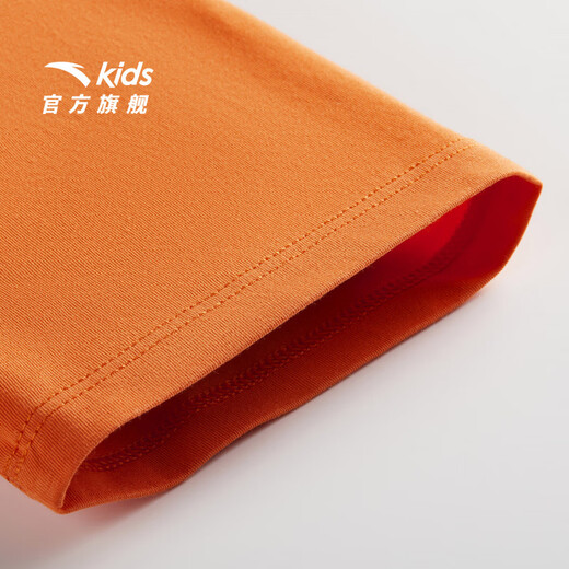 ANTA Children's T-shirt Boys' Lion King 2026 Summer New Product Comfortable Breathable Printed Short T352629117 Spark Orange-2 140