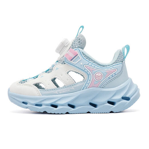BOBDOG Children's Shoes Boys' Frame Shoes 2026 Summer New Boys' Toe-Toe Sandals Summer Children's Shoes Water Moon Blue/White 28 Suitable for Feet Length 17.0CM