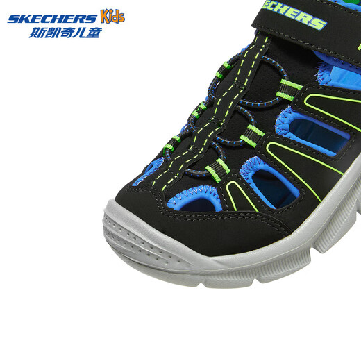 Zapatos para niños Skechers sandalias de punta para niño de verano zapatos de pescador antideslizantes zapatos de playa para niños 406520L negro/azul/limón/BBLM 36