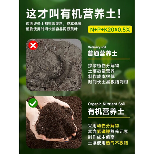 Nutrient soil, nutritious soil, general flower cultivation, special soil for growing vegetables, household type flower soil, loose and breathable strawberry succulent seedlings, general organic nutritious soil 30Jin, equal to 0.5kg