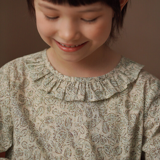 Haqi children's clothing spring and autumn children's casual tops Korean floral pastoral style long-sleeved shirt girls spring clothing 2026 new style floral 170