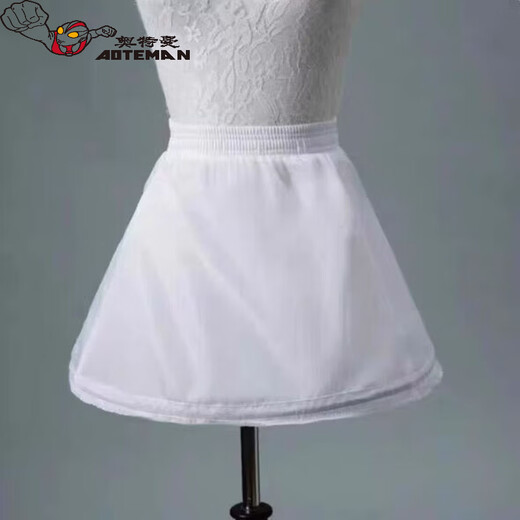 Ultraman Girls Judy Rabbit Police Officer Children's Clothes Long Sleeve Fake Two-piece Skirt Spring and Autumn Lolita Princess Skirt White (Pinline) 90 cm