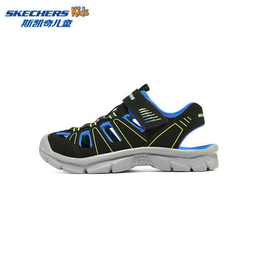 Zapatos para niños Skechers sandalias de punta para niño de verano zapatos de pescador antideslizantes zapatos de playa para niños 406520L negro/azul/limón/BBLM 36