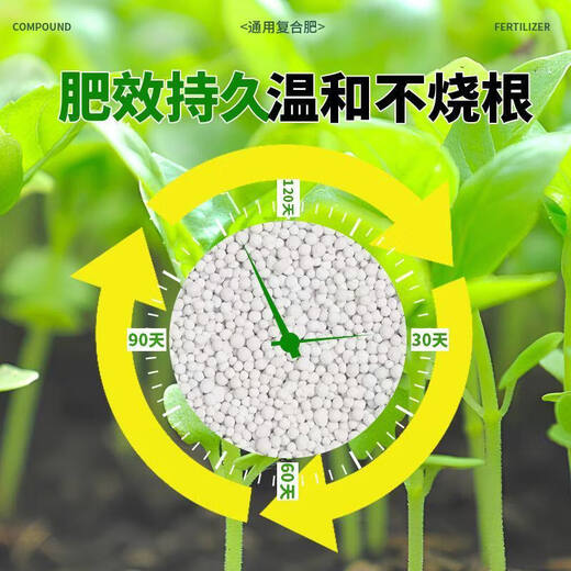 Compound fertilizer for vegetable farming, nitrogen, phosphorus and potassium waste, long-lasting flower growing fertilizer, household general-purpose compound fertilizer, new national standard compound fertilizer 20Jin, equal to 0.5kg, increased production and quality, long-lasting fertilizer effect
