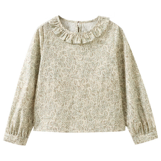 Haqi children's clothing spring and autumn children's casual tops Korean floral pastoral style long-sleeved shirt girls spring clothing 2026 new style floral 170