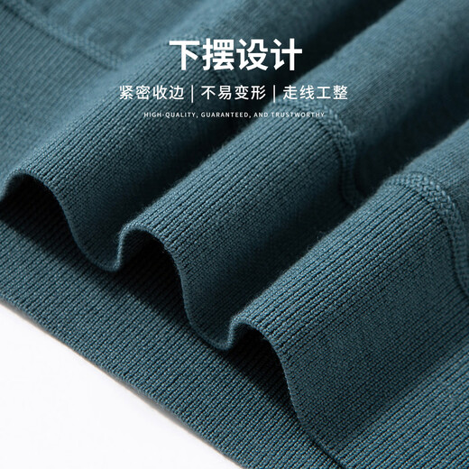 Hodo 100% sheep wool spring and autumn wool sweater for men, comfortable sweater, thin casual long-sleeved knitted T-shirt for men