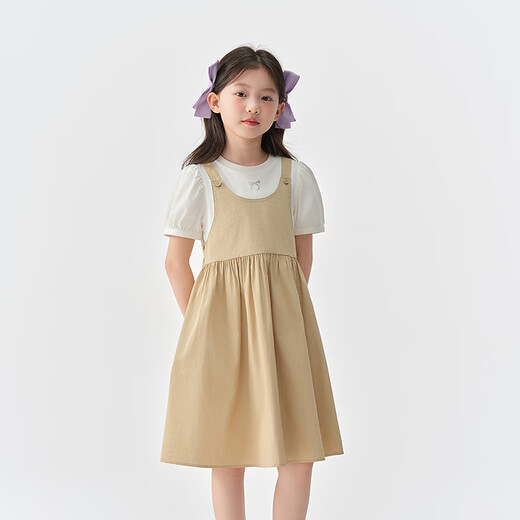 Semir children's shopping mall same style dress summer vacation two-piece skirt bow fashion contrast color female 285225265015