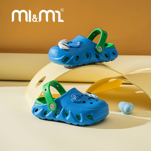 M1&M2 Spanish children's shoes Ole summer children's slippers Crocs wading boys and girls slippers non-slip sandals black size 26 suitable for feet 15.5~16cm long