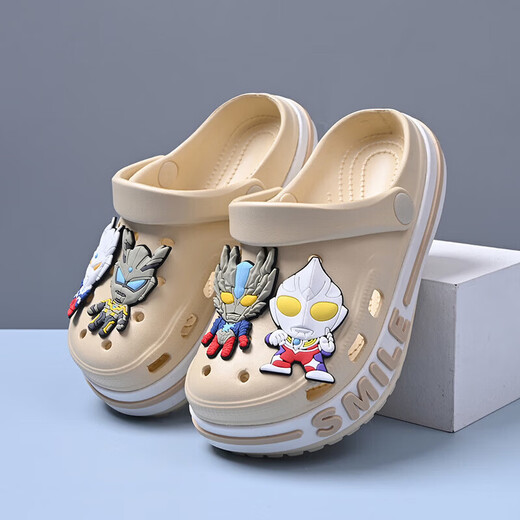 Crocs para niños, novedad de verano 2026, sandalias para padres e hijos, zapatos de playa para niñas de EVA de alta elasticidad, azul oscuro 31