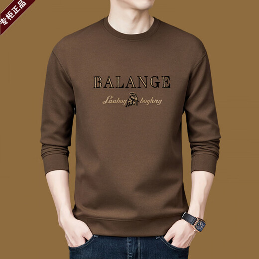 Armani (ARMANI) high-end men's sweatshirt 2025 new spring and autumn round neck long-sleeved T-shirt autumn top medium gray one size 170L