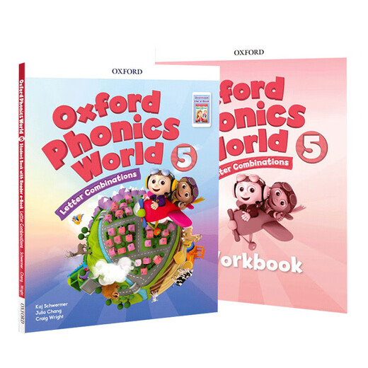 新版牛津自然拼读教材 Oxford phonics world 5级别 主课本+练习册+APP+外教视频课程 （牛津大学出版社） 启发孩子发音能力 提升阅读能力 英文原版进口 儿童英语学习